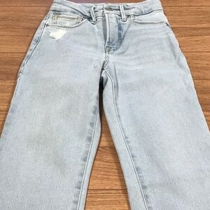 Good American Jeans Womens Size 0/25 Good Legs Skinny Stretch Distressed